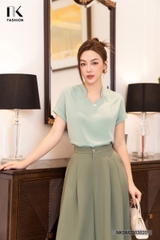 Áo Sơ Mi Lụa Dáng Suông Cổ Neo Song NKSM2303020