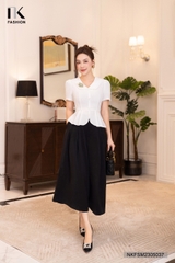 Áo Sơ Mi Dáng Peplum Xếp Cổ Sen NKFSM2305037