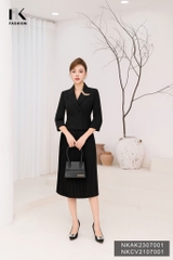 Áo Vest Lửng Giao Cúc Phối Lá Cổ  NKAK2307001