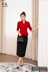Áo Sơ Mi Tay Lỡ Cổ Vê Nắp Túi Thanh Lịch NKSM2307008