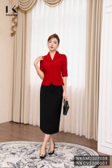 Áo Sơ Mi Tay Lỡ Cổ Vê Nắp Túi Thanh Lịch NKSM2307008