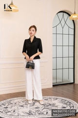 Áo Sơ Mi Tay Lỡ Cổ Vê Nắp Túi Thanh Lịch NKSM2307008