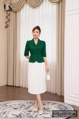 Áo Sơ Mi Tay Lỡ Cổ Vê Nắp Túi Thanh Lịch NKSM2307008