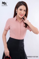 Áo Sơ Mi Cổ Đức Cộc Tay Dáng Cơ Bản nhiều màu sắc, phù hợp nhiều kiểu dáng NKSM2011007