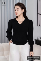 Áo Len dài Tay NK Fashion Phụ Kiện Xích Trendy NKFAL2309005