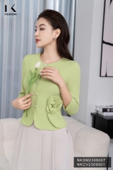 Áo Sơ Mi Peplum Cổ Tròn Tà Đơn NKSM2308007