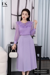 Áo Sơ Mi Dài Tay Tơ Bèo Kép NKSM2309001