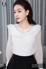 Áo Sơ Mi Dài Tay Tơ Bèo Kép NKSM2309001
