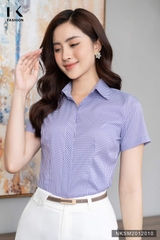 Sơ Mi Kẻ Nẹp Chéo Cộc Tay NKSM2012010