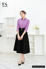 Chân Váy Xòe UK FASHION 2 Lớp Phong Cách Công Sở Chất Vải Nhập Hàn Dày Dặn Cao Cấp UKCV2212001