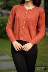 Áo Len Dài Tay Nếp Cúc, Trẻ Trung, Thanh Lịch UK Fashion Công Sở Nữ, Dễ Mặc,Vải Mịn, Ấm Áp UKFAL2312003