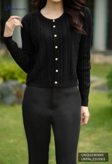 Áo Len Dài Tay Nếp Cúc, Trẻ Trung, Thanh Lịch UK Fashion Công Sở Nữ, Dễ Mặc,Vải Mịn, Ấm Áp UKFAL2312003