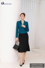 Áo Vest Nữ Công Sở 4 Cúc Croptop Thời Trang Hàn Quốc Cao Cấp Uk Fashion UKAK2210002 Dáng Ngắn Chất Liệu Cao Cấp