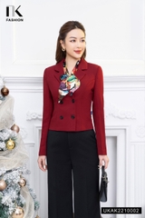 Áo Vest Nữ Công Sở 4 Cúc Croptop Thời Trang Hàn Quốc Cao Cấp Uk Fashion UKAK2210002 Dáng Ngắn Chất Liệu Cao Cấp
