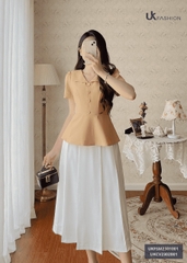 Chân Váy Xòe UK FASHION Kiểu Dáng Trẻ Trung Thanh Lịch Chất Vải Nhập Hàn Cao Cấp Không Nhăn Xù UKCV2302001