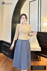 Chân Váy Xòe UK FASHION Kiểu Dáng Trẻ Trung Thanh Lịch Chất Vải Nhập Hàn Cao Cấp Không Nhăn Xù UKCV2302001