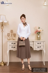 Chân Váy Xòe UK FASHION Kiểu Dáng Trẻ Trung Thanh Lịch Chất Vải Nhập Hàn Cao Cấp Không Nhăn Xù UKCV2302001