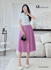 Chân Váy Xòe UK FASHION Kiểu Dáng Trẻ Trung Thanh Lịch Chất Vải Nhập Hàn Cao Cấp Không Nhăn Xù UKCV2302001