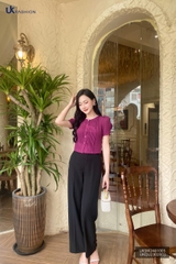 Quần Ống Rộng UK FASHION Thiết Kế Cạp Cao Tôn Dáng Phong Cách Công Sở Chất Vải Nhập Hàn Cao Cấp UKQU2302003