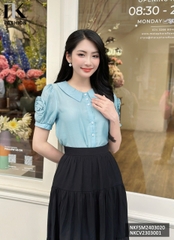 NK Fashion Áo Sơ Mi Hoa Xoắn Tay Cúc Ba Nữ Tính, Thời Trang, Trẻ Trung NKFSM2403020