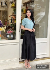 NK Fashion Áo Sơ Mi Hoa Xoắn Tay Cúc Ba Nữ Tính, Thời Trang, Trẻ Trung NKFSM2403020