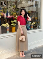 NK Fashion Áo Sơ Mi Hoa Xoắn Tay Cúc Ba Nữ Tính, Thời Trang, Trẻ Trung NKFSM2403020