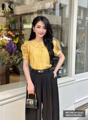 NK Fashion Áo Sơ Mi Hoa Xoắn Tay Cúc Ba Nữ Tính, Thời Trang, Trẻ Trung NKFSM2403020