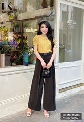 NK Fashion Áo Sơ Mi Hoa Xoắn Tay Cúc Ba Nữ Tính, Thời Trang, Trẻ Trung NKFSM2403020
