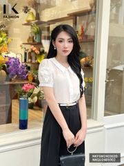 NK Fashion Áo Sơ Mi Hoa Xoắn Tay Cúc Ba Nữ Tính, Thời Trang, Trẻ Trung NKFSM2403020