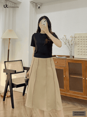 Chân Váy Xòe Xếp UK Fashion Chất Liệu Cao Cấp, Màu Sắc Trendy UKCV2306003
