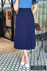 Chân váy chữ A xếp ly sườn Fashion chất liệu cao cấp không nhăn, công sở basic, dễ phối đồ UKCV2402002