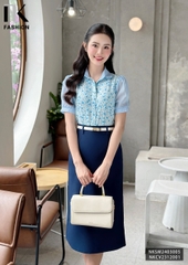 NK Fashion Áo Sơ Mi Hoa Nhí Phối Cổ Nữ Tính, Thanh Lịch NKSM2403005
