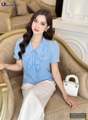 Sơ mi cổ sen nhọn bèo cổ UKSM2405004 xinh xắn, điệu đà, duyên dáng, nữ tính
