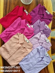 Áo Sơ Mi Dài Tay Cổ Đức Nẹp Dấu Khuy cơ bản phù hợp nhiều kiểu dáng NKSM2010011 ( Ko kèm QU/CV/PK)