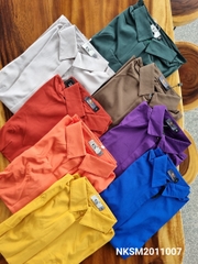 Áo Sơ Mi Dài Tay Cổ Đức Nẹp Dấu Khuy cơ bản phù hợp nhiều kiểu dáng NKSM2010011 ( Ko kèm QU/CV/PK)