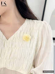 NK FASHION Cài áo hoa hồng ánh nhũ xinh xắn, duyên dáng MKPK2406002
