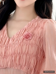NK FASHION Cài áo hoa hồng ánh nhũ xinh xắn, duyên dáng MKPK2406002