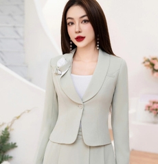 Vest 2 Lớp Cúc Đơn Quấn Hoa, Thanh Lịch, Sang Trọng NKAK2309006