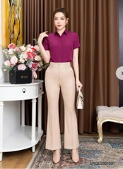 Quần ống loe UK Fashion Công Sở Nữ Thanh Lịch Vải Mềm Mịn UKQU2301001