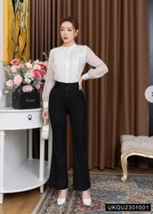 Quần ống loe UK Fashion Công Sở Nữ Thanh Lịch Vải Mềm Mịn UKQU2301001