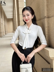 ÁO LEN TAY LỠ NƠ CỔ THỜI TRANG NKAL2406001