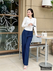Áo Len Dài Tay Cổ Ren NK Fashion Công Sở Nữ Thanh Lịch, Vải Mềm Mịn NKAL2407002