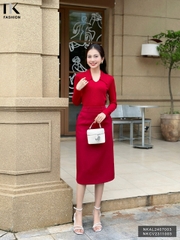Áo Len Tay Dài Cổ Tim Lá Cổ NK Fashion Công Sở Nữ Thanh Lịch, Vải Mềm Mịn NKAL2407003