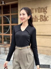 Áo Len Tay Dài Cổ Tim Lá Cổ NK Fashion Công Sở Nữ Thanh Lịch, Vải Mềm Mịn NKAL2407003