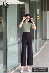 NK Fashion NKAT2404001Áo Thun Tay Cộc Cổ Leo Thời Trang Nữ, Trẻ Trung Năng Động NKAT2404001