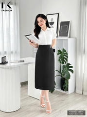 Chân Váy A Diễu Cạp NK Fashion Công Sở Nữ Thanh Lịch Vải Mềm Mịn NKCV2405003