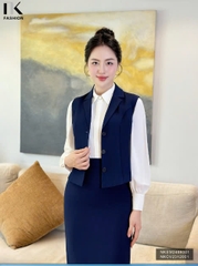 ÁO GHILE CỔ VE 3 CÚC NKSM2408001