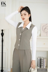 ÁO GHILE CỔ VE 3 CÚC NKSM2408001