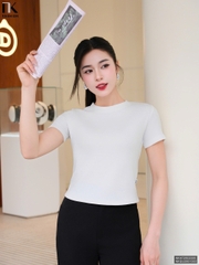 Áo Thun Cổ Tròn Croptop  Năng Động Vải Mềm Mịn NKAT2502005