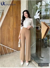 Quần Ống Rộng UK FASHION Thiết Kế Cạp Cao Tôn Dáng Phong Cách Công Sở Chất Vải Nhập Hàn Cao Cấp UKQU2302003
